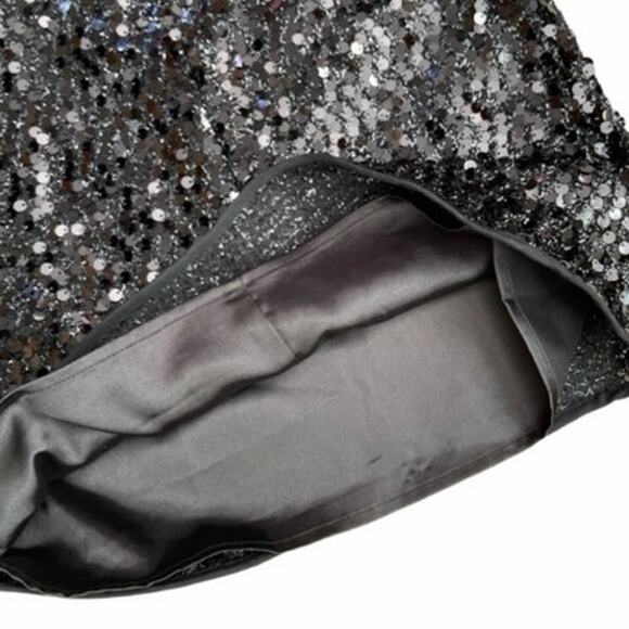 Milly Minis Black Sequin Dress size 6 Cap Sleeve - Picture 3 of 7